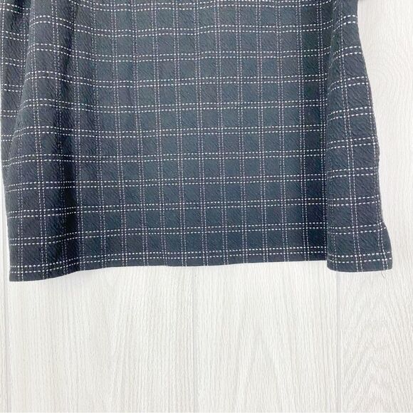 Anthroplogie | Postmark | Keisha Grid Short Sleeve Top Size XL - Picture 7 of 10